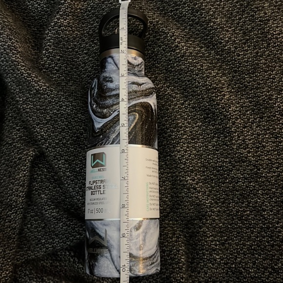 (NWT) Wellness Double Wall Flipstraw Stainless Steel Bottle - Picture 9 of 9